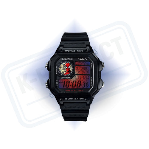 Casio AE-1200 Comic Verse Web Archive Custom Mod, reloj Casio personalizado estética cómic por KProjectLab