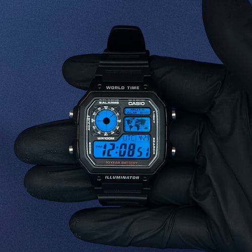 Casio AE-1200 'Deep Blue Grid' Custom Mod - Casino Royale