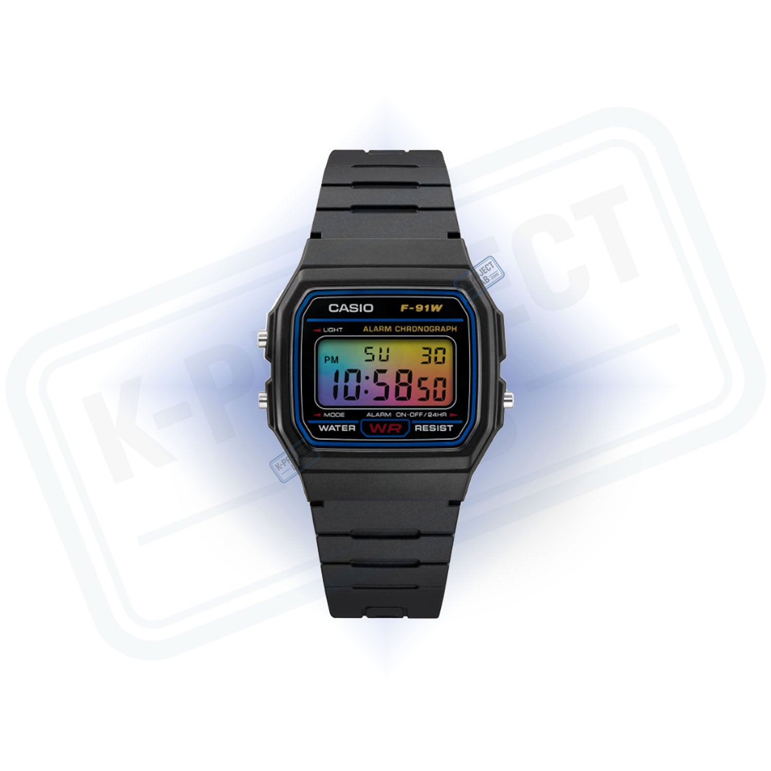 Casio F-91W 'Señal Arcoíris' Custom Mod