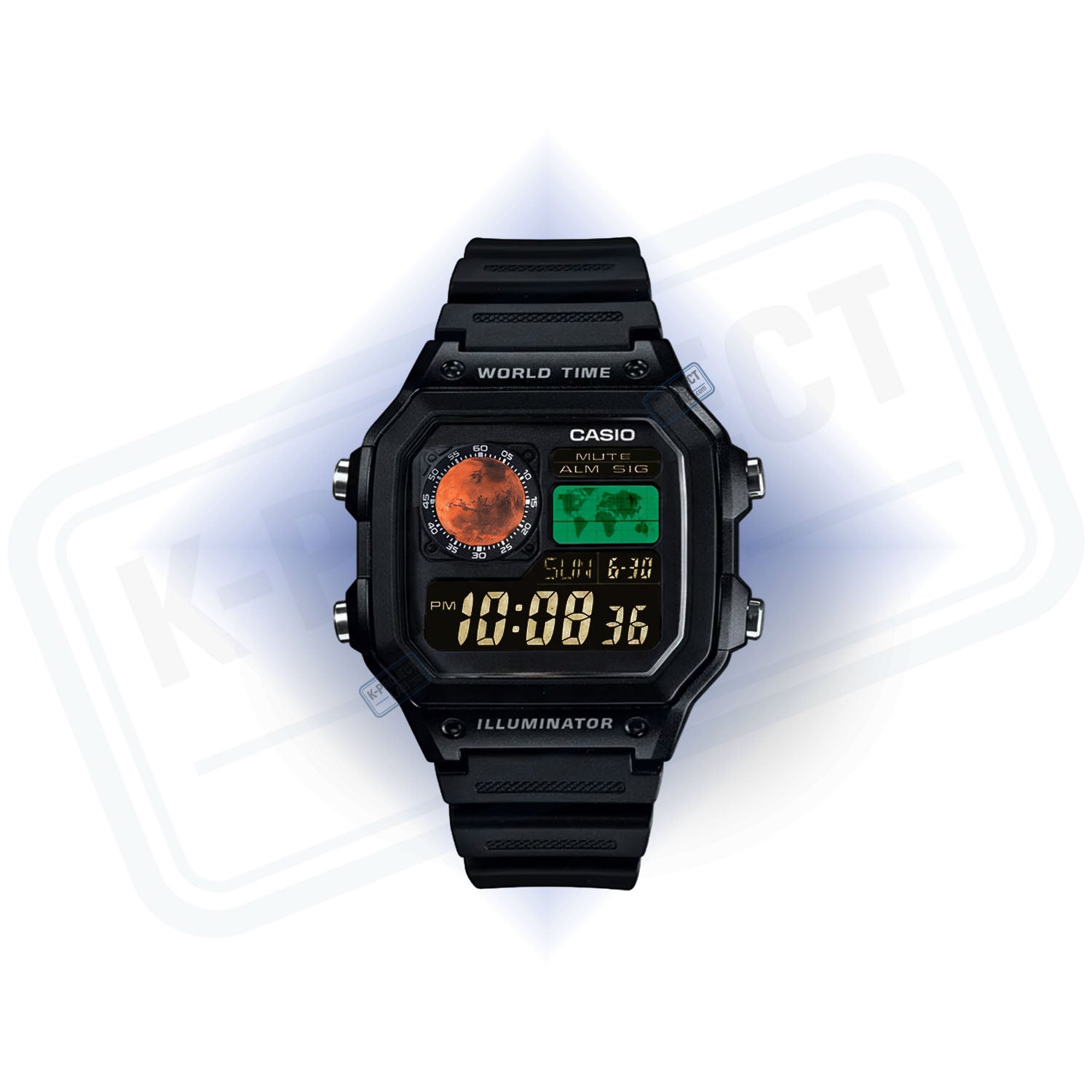 Casio AE-1200 'Red Dominion' Modificación Personalizada - Edición Casino Royale