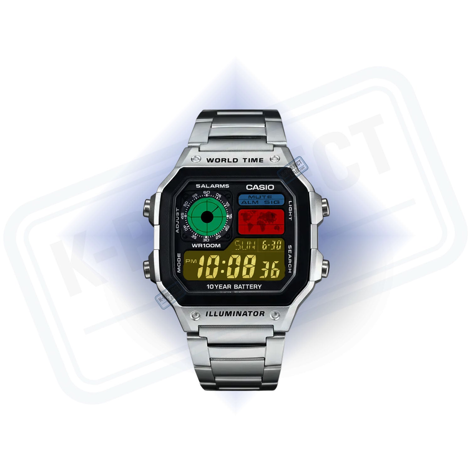 Casio AE-1200 ''Retro Console Amber Negative' Mod Edition