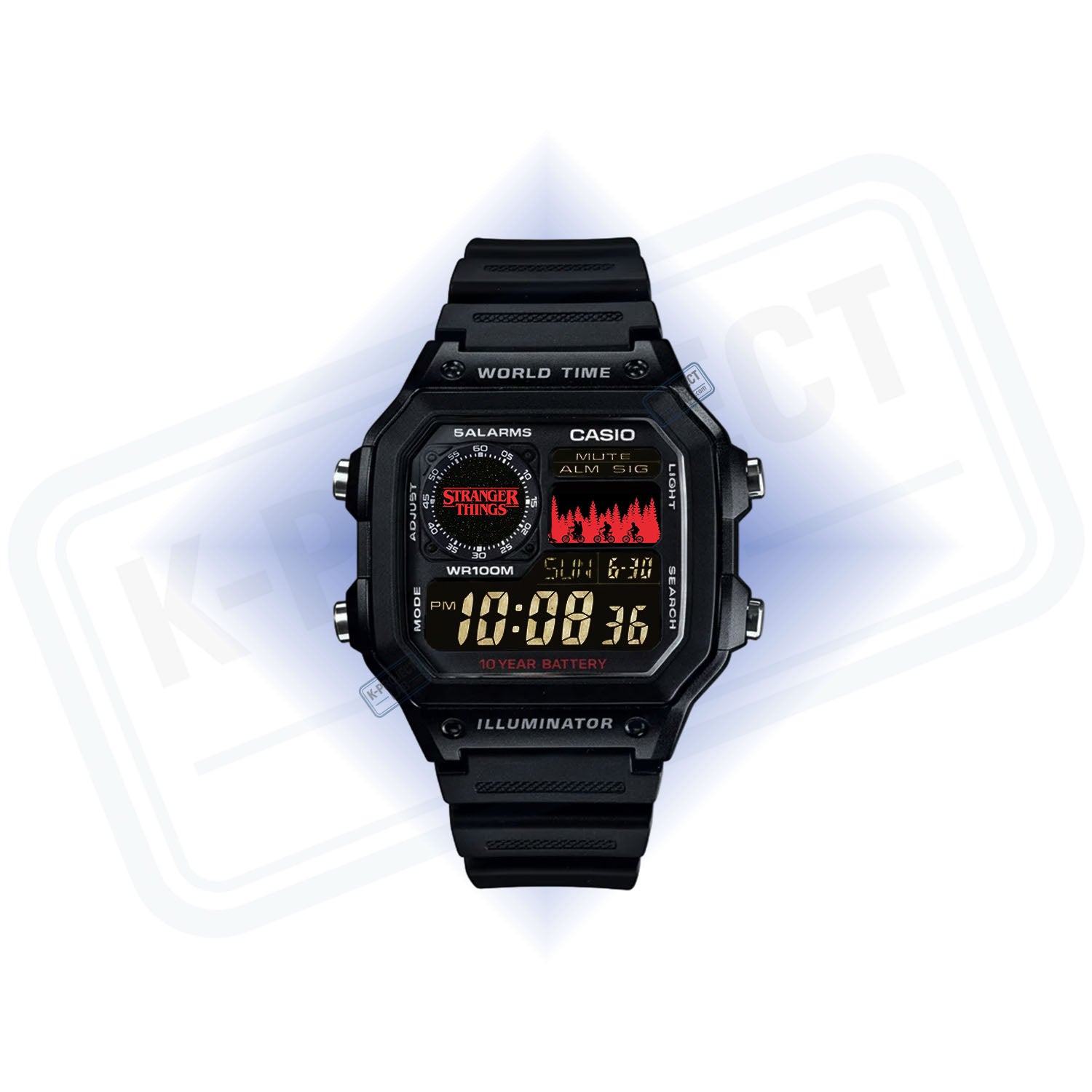 Casio AE-1200 ' 'Stranger Things – Upside Down Signal' Custom Mod - Casino Royale Edition